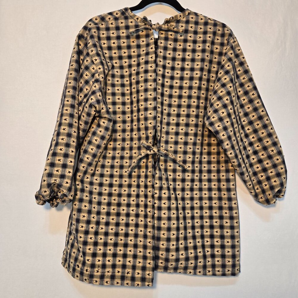 Vintage AMERICAN COUNTRY DOLL Handmade Blue/Mustard Heritage Cardigan Size S/M. - Picture 2 of 16